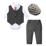 Kid Baby Boys Formal  Little Gentleman Infant Suit 3 Pcs Sets