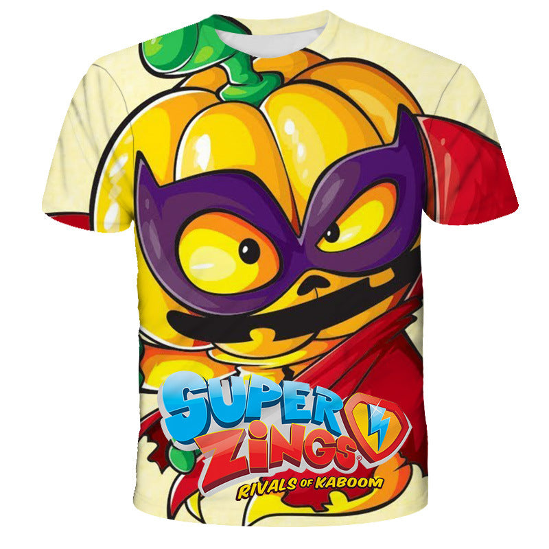 Kids Boy 3D Short Sleeve Summer T-shirt