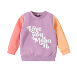 Kid Baby Autumn Girls Letter Sweatshirts
