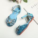 Bow Tie Sequined Leather Shoes for Girls Princess Shoes