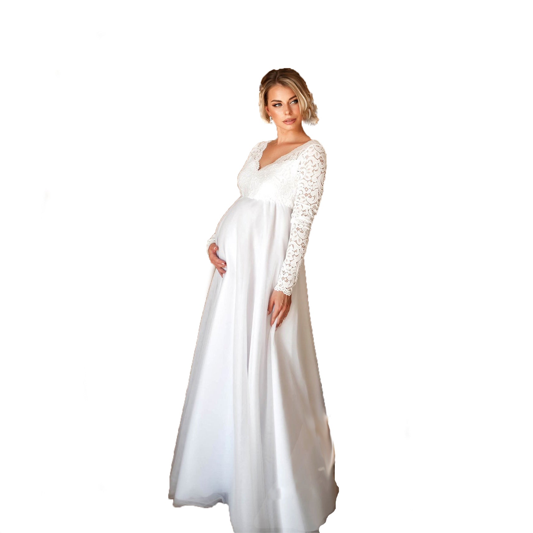 Maternity Sexy Pregnancy Photo Shoot Maxi Gown Pregnant Dresses