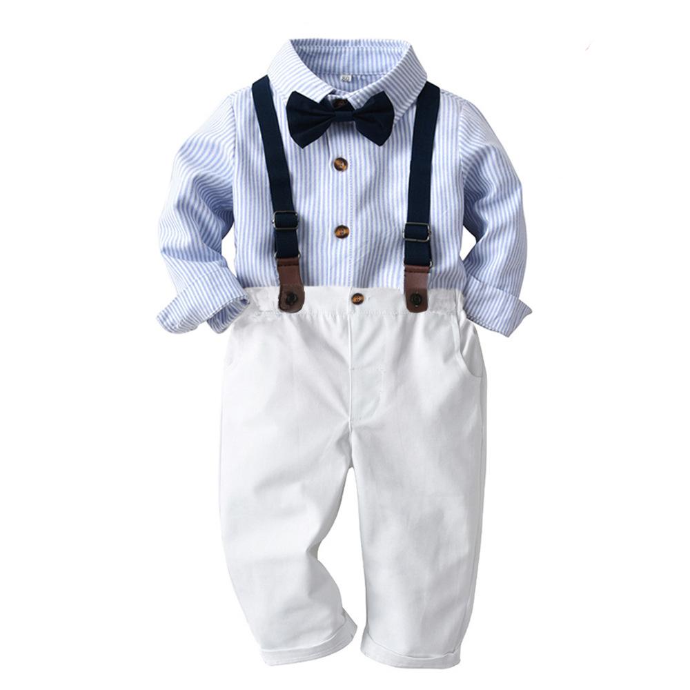Kid Baby Boy Gentleman Long Sleeve Formal 4 Pcs Suit