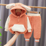 Baby Girl Winter Suit Ins Fleece 2 Pcs Sets