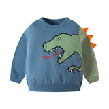Kid Baby Boy Pullover Cartoon 3D Dinosaur Hoodie