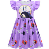 Kid Baby Girl Halloween Scary Series Night Princess Flying Sleeve Cute Dress