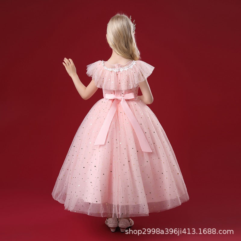 Kid Girls Flower Wedding Princess Tulle Formal Pageant Ball Gowns Lace Dress