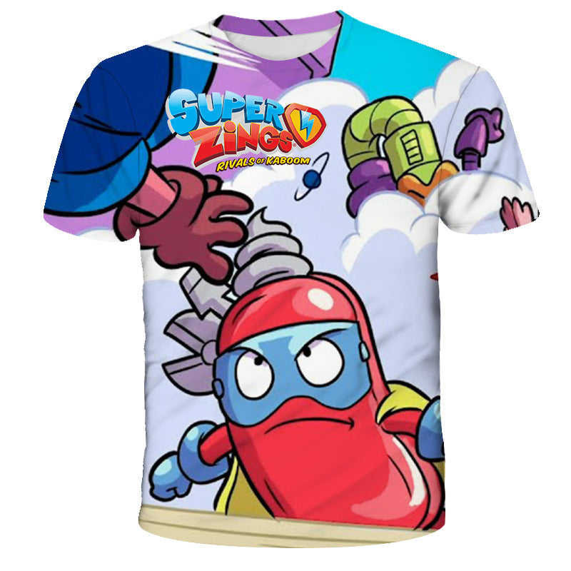 Kids Boy 3D Short Sleeve Summer T-shirt