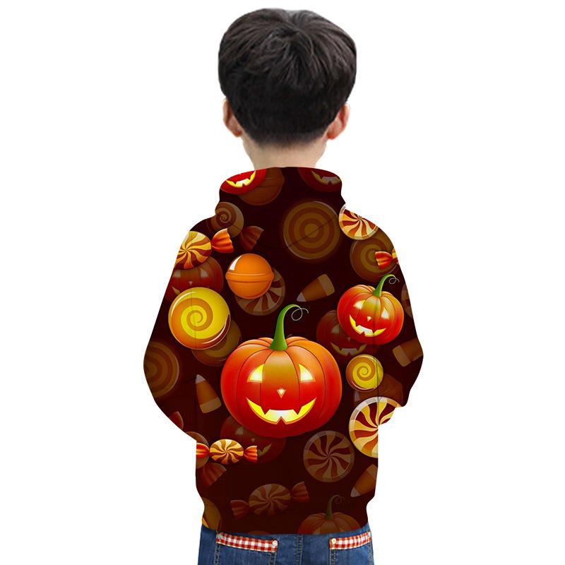 Kid Boy Girl Halloween Pumpkin3D Print  Hoodie