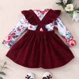 Baby Girl Floral Print Little Lady Valentine's Day 2 Pcs Sets