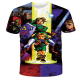 Kids 3D Game Zelda Legend Wild Breath Printed  Short Sleeve T-shirt