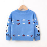 Kid Baby Boy Autumn Sweater Bear Knitting Cardigan