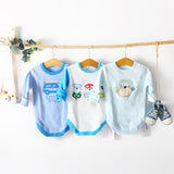 Infant Baby  Triangle Climbing Suit Spring Autumn Rompers 3 Pcs/Set