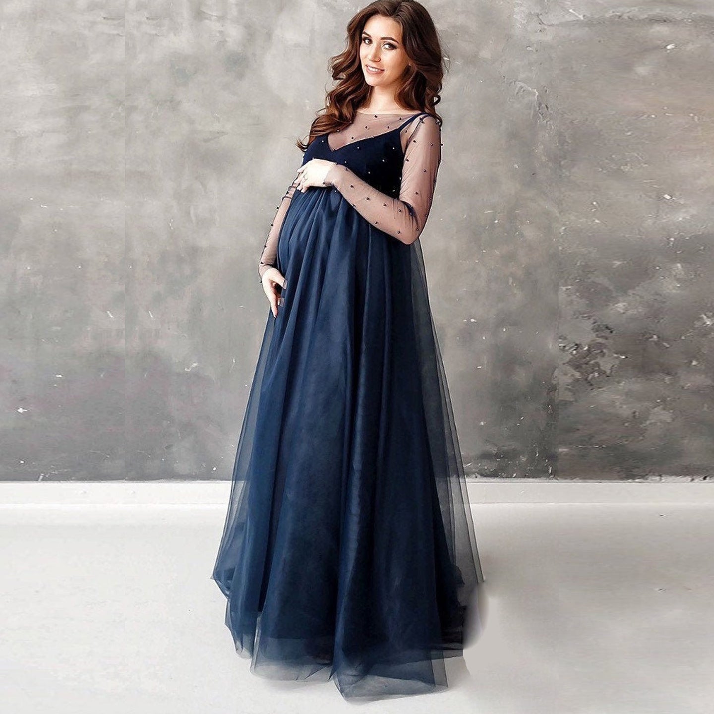 Maternity Photography Maxi Gown Pregnancy Chiffon Long Dress