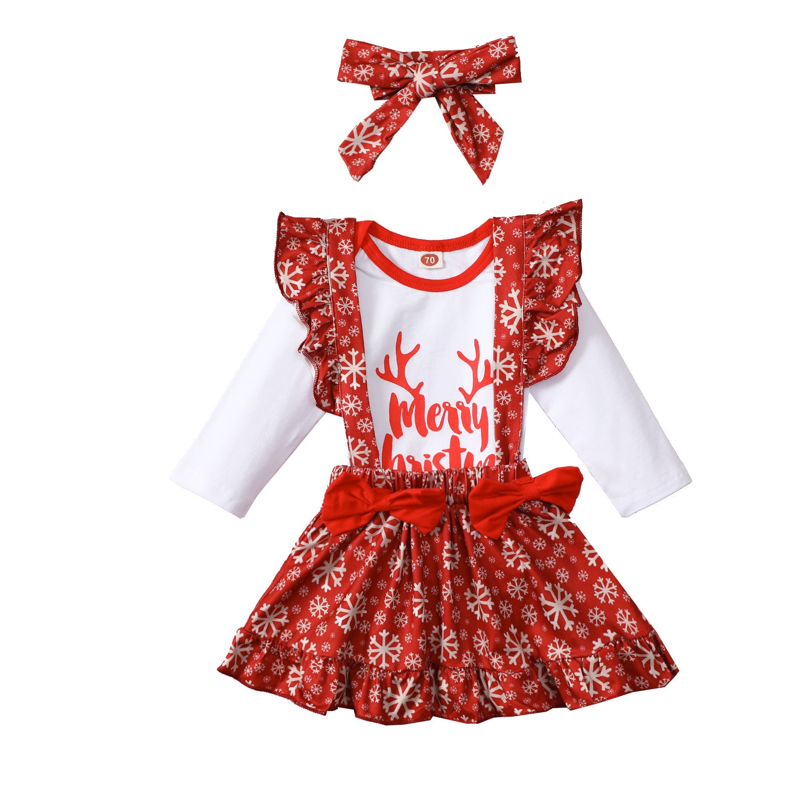 Kid Baby Girl Christmas Suit Fart Dresses 2 Pcs Sets