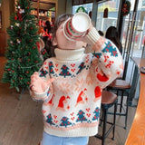 Kid Baby Girls Christmas Thickened High Collar Pullover Sweater