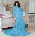 Maternity Photo Shoot Pregnant Long Sleeve Pregnancy Photography Dress