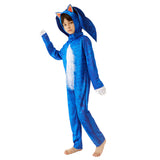 Kid Boy Hedgehog Blue Sonic Costume Supersonic Rompers
