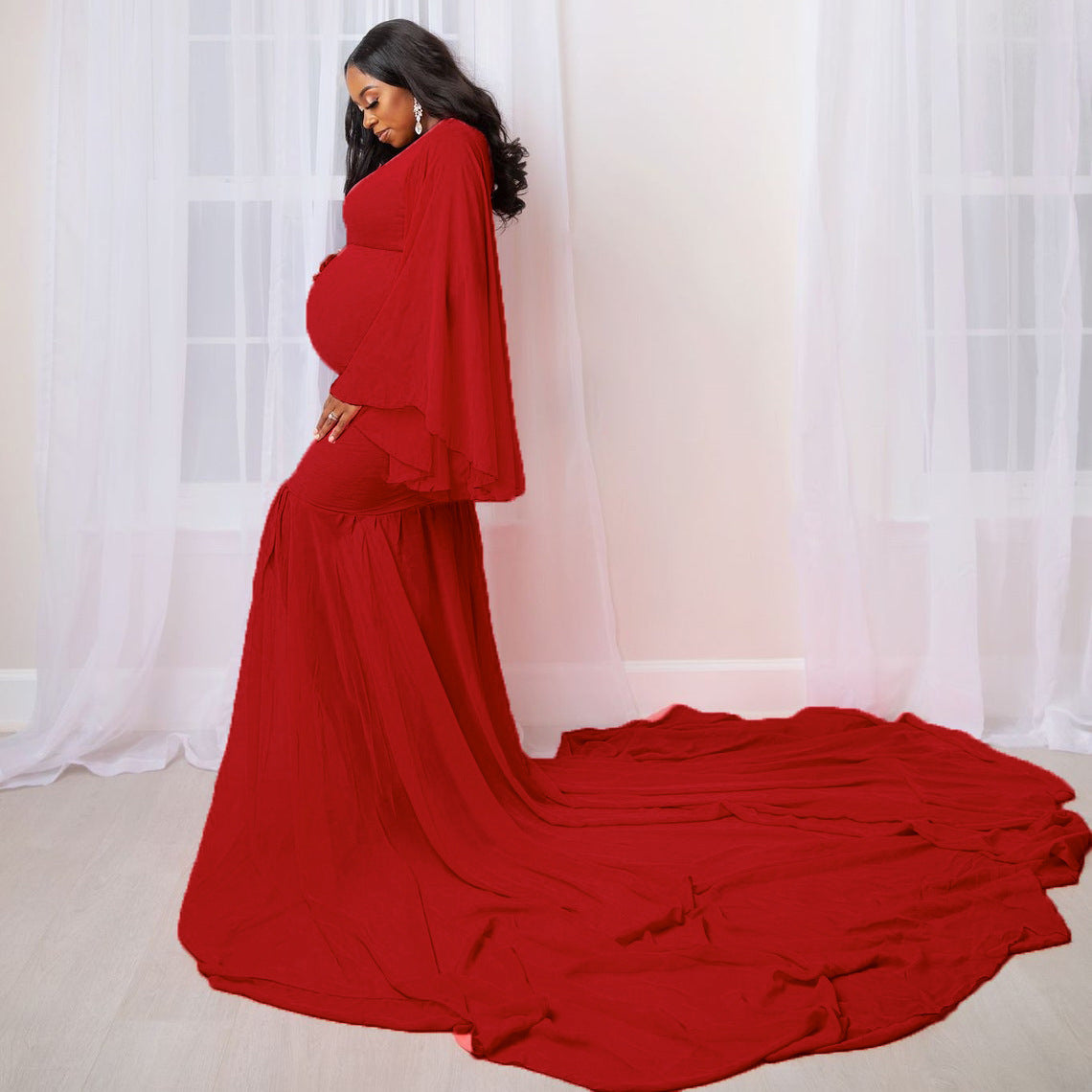 Maternity Pregnant Elegant Evening Photography Dress