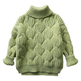 Kid Baby Girls Cashmere Padded Turtle Lantern Sweater