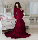 Maternity Photo Shoot Pregnant Long Sleeve Pregnancy Photography Dress