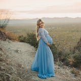 Maternity Photo Shoot Pregnancy Long Sleeve Dress