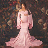 Maternity Photo Shoot Pregnant Split Long Maxi Pregnancy Dress