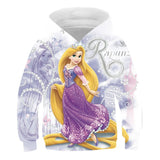 Kid Girl Princess Sweater Printed Fashionable Loose Hoodie