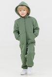Kid Boy Zipper Long Sleeve Hooded Cashmere 2 Pcs Sets