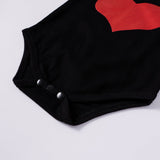 Baby Girl Valentine Spring Love Short Sleeve Sequins Gauze 3 Pcs Set