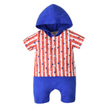 Baby Boy Independence Day Stripe Rompers