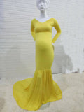 Maternity Photography Props Gown Off Shoulder Sexy Maxi Dresses
