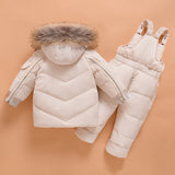 Baby Girl Boy Down Jacket Winter Thicken 2 Pcs Sets