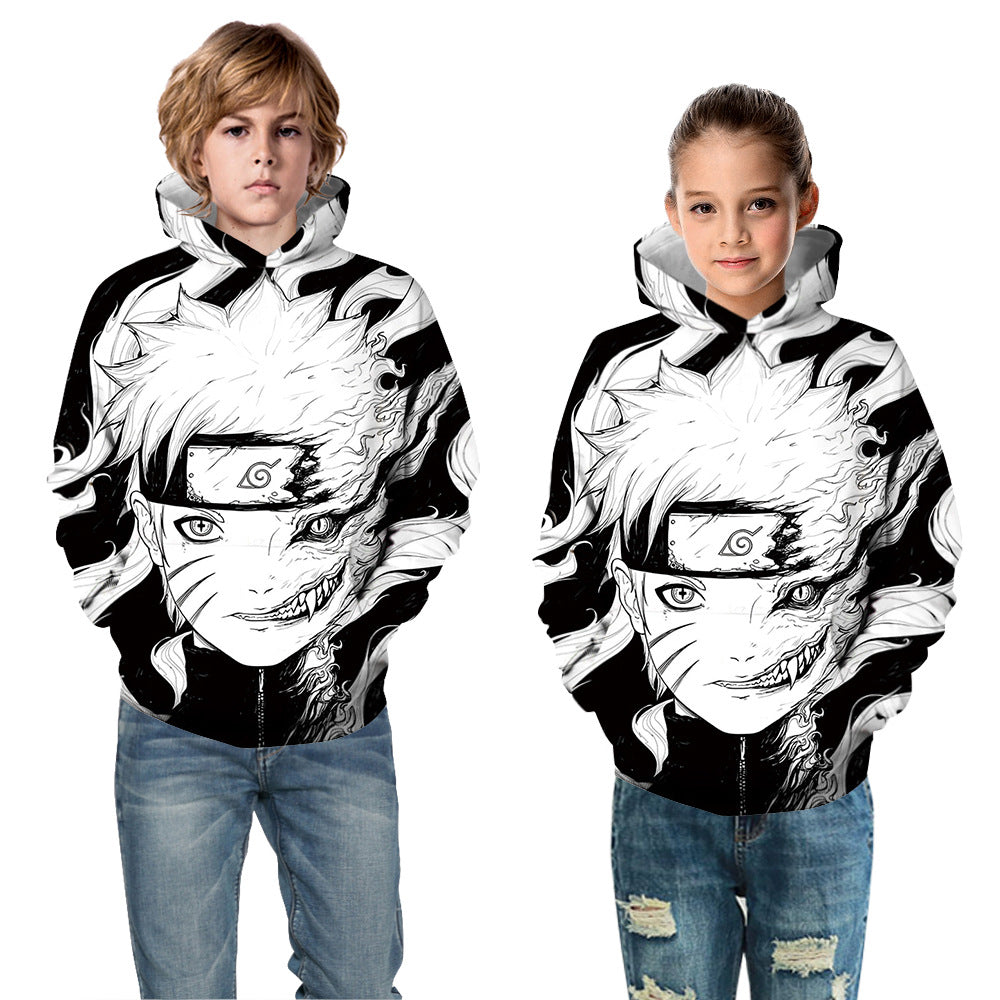 Kid Boy Girl Animation Digital Printing Hoodie Pullover