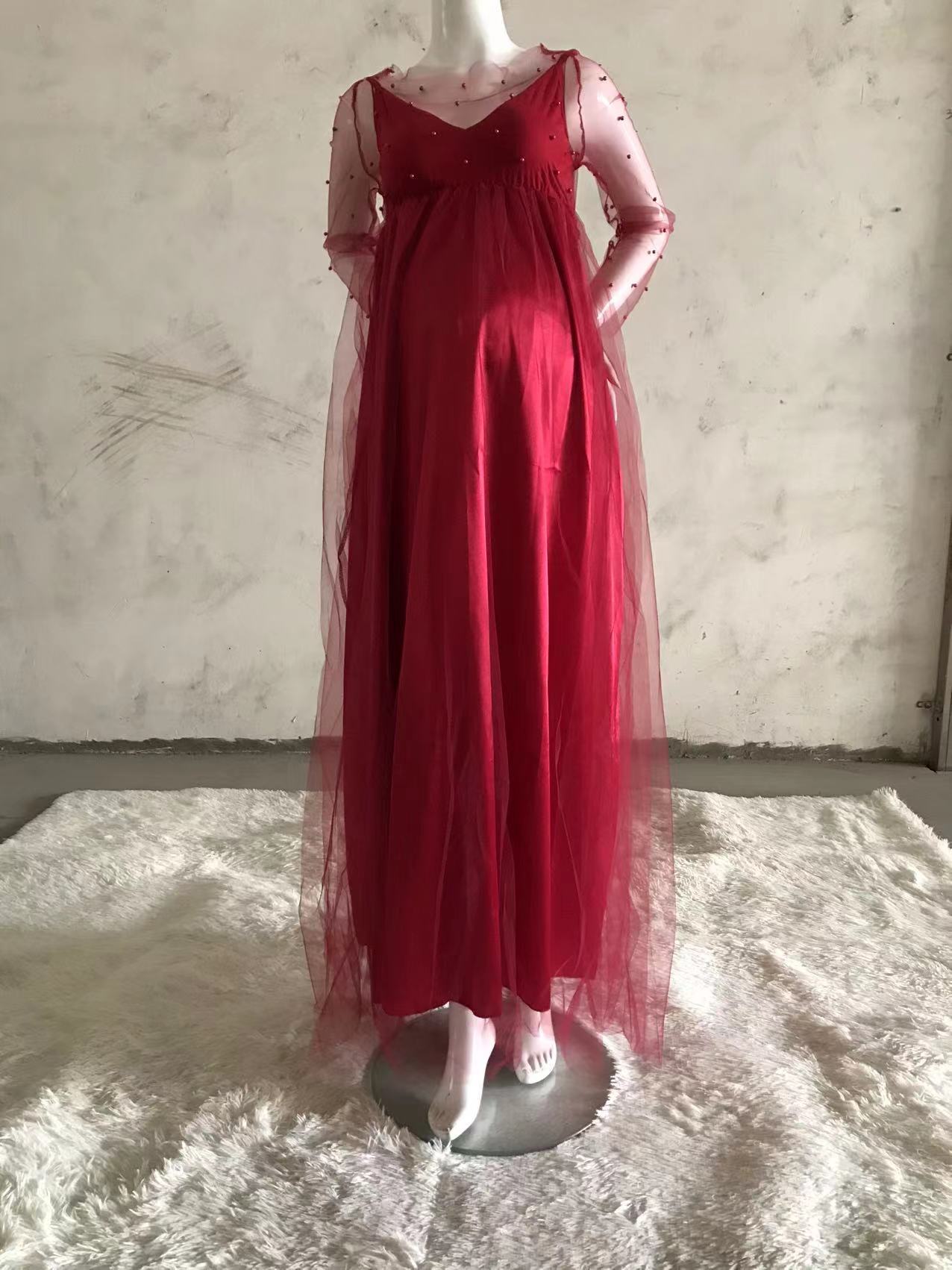 Maternity Photography Maxi Gown Pregnancy Chiffon Long Dress