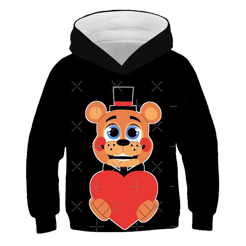 Kid Boy Teddy Bear Digital Printing 3D Hoodie