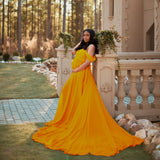 Maternity  Photography Gown Pregnant Chiffon Floor-length Dress