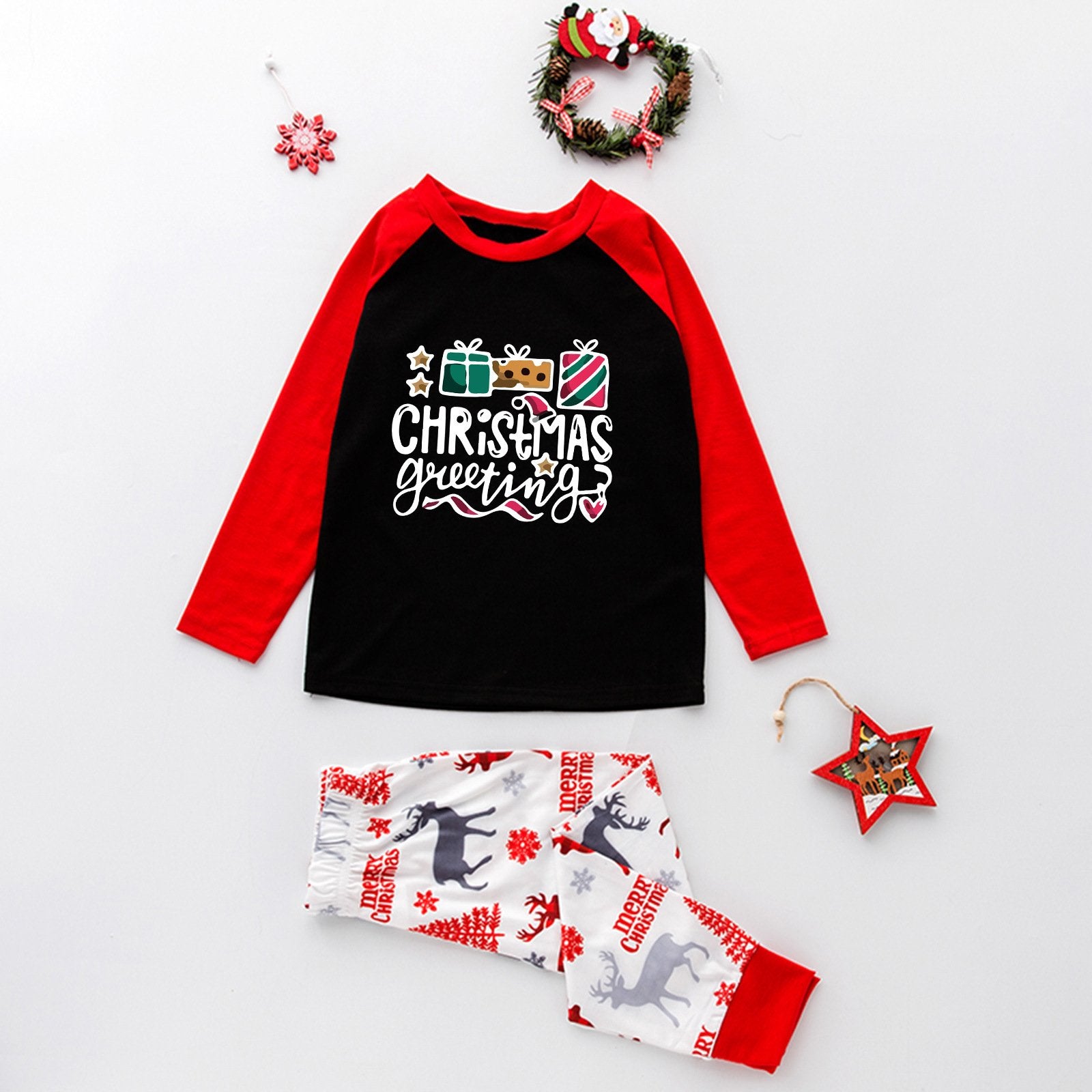Family Matching Christmas Homewear Letter Print Pajamas