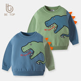 Kid Baby Boy Pullover Cartoon 3D Dinosaur Hoodie