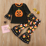 Kid Baby Girl Autumn Halloween Suit 2 Pcs Sets