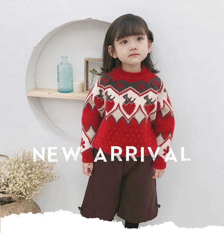 Kid Baby Girl Jacquard Christmas Treasure Thickening Sweater