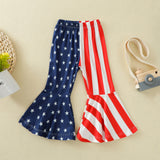 Kid Baby Girls Summer Independence Day Print Flared Pants