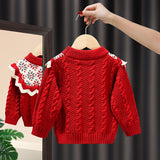 Kid Baby Girl Knitted Bottoming Christmas Sweaters