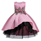 Kid Girl Princess Dress Fancy Piano Music Dance Party Dresses