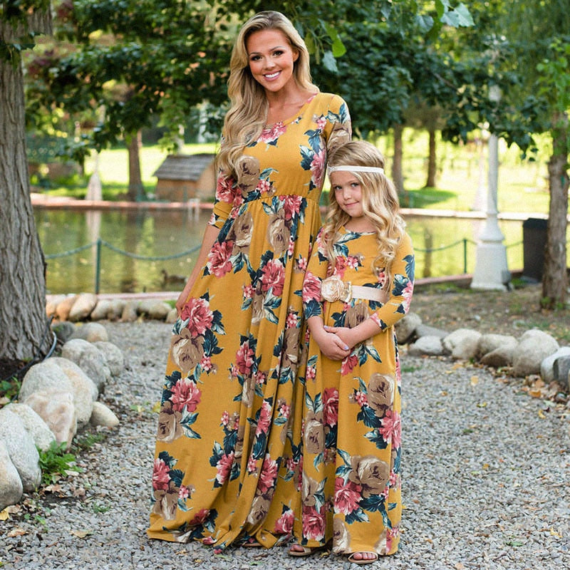 Family Matching Parents Child Mommy And Me Dresses