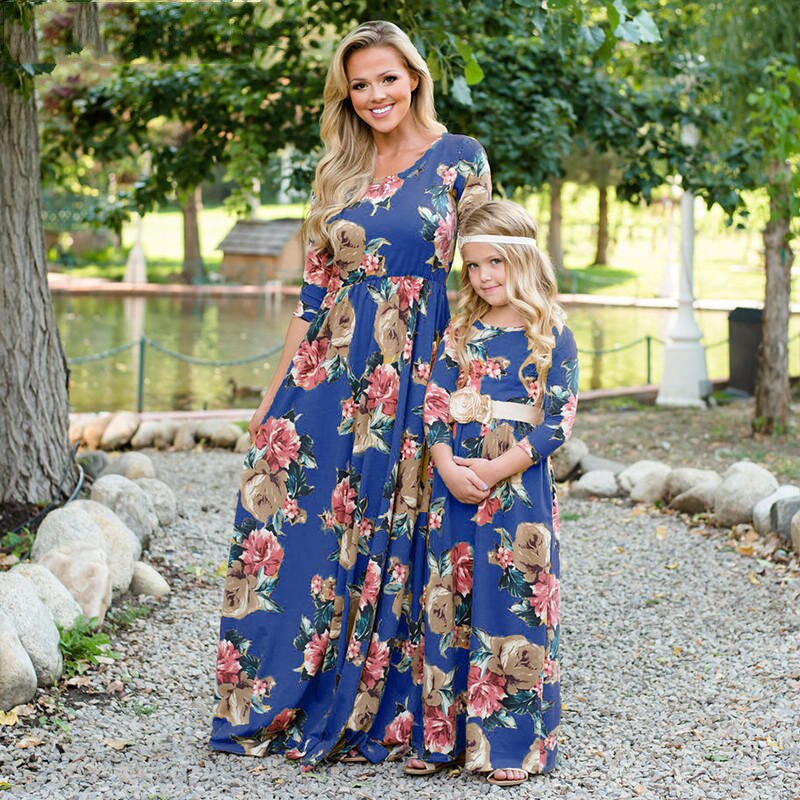 Family Matching Parents Child Mommy And Me Dresses