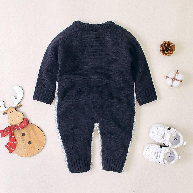 Winter Baby Boy Girl Christmas Knitted Jumpsuits One Pieces Romper