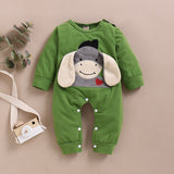 Spring Autumn Baby 3D Design Donkey Rompers