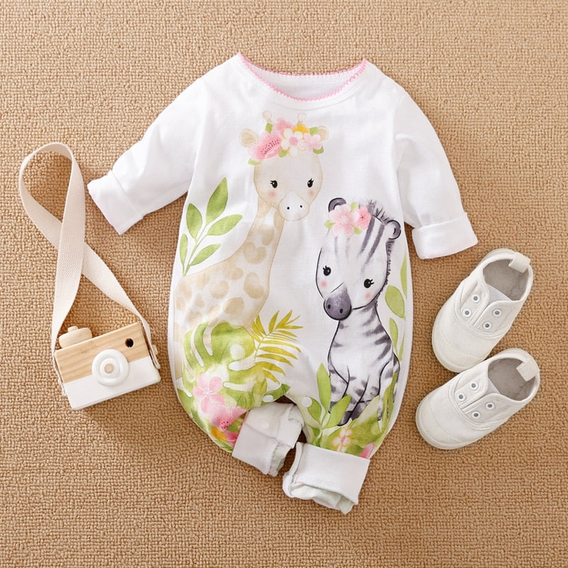 Baby Girl Jumpsuit Animal PrintSuits Clothes Rompers