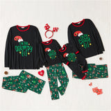 Family Matching Christmas Elf Hat Letter Print Pajamas