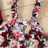Baby Girl Short-sleeve Cotton Romper Retro Suit-dress Sets